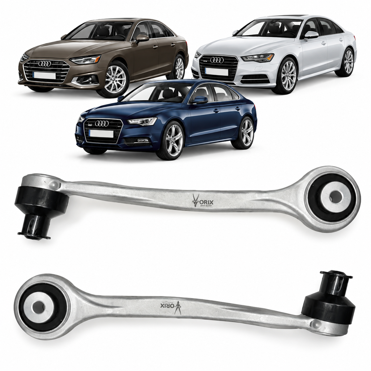 Braço Superior Reto Dianteiro Direito Audi Orix, OEM 8W0407506A / 8W0407506C / 8W0407506E