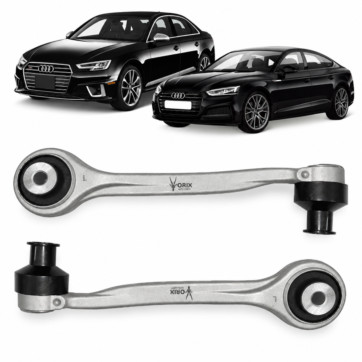 Braço Superior Curvo Dianteiro Esquerdo Audi Orix, OEM 8W0407509A / 8W0407509B / 8W0407509E