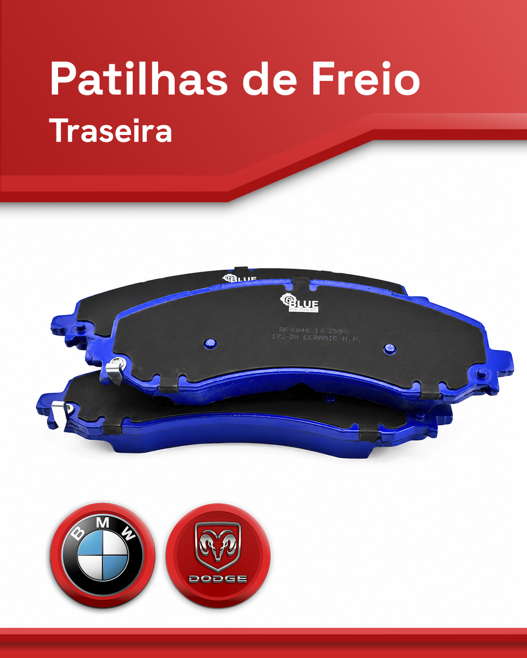 Pastilha de Freio Traseira Cerâmica BMW / Toyota – Blue Friction