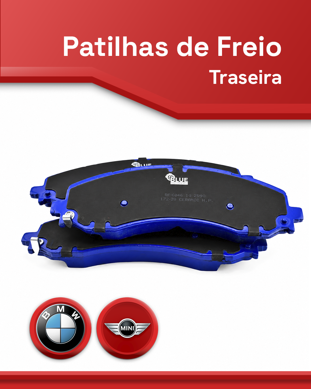 Pastilha de Freio Traseira Cerâmica BMW / Mini – Blue Friction